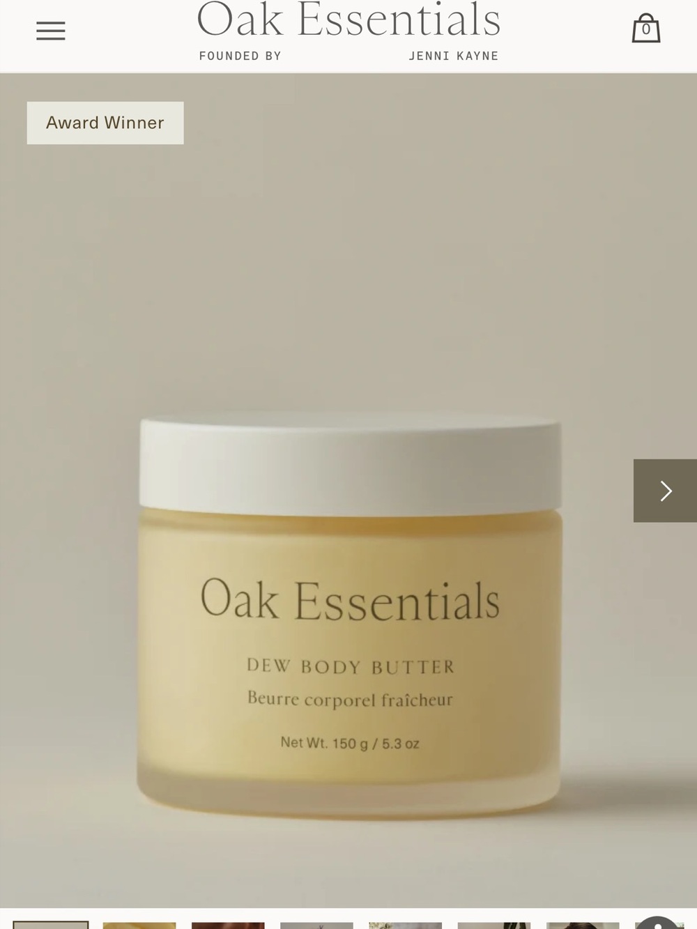 Oak Essentials Dew Body Butter — Cream 90% full